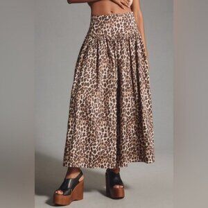 Leopard Print Maxi Skirt